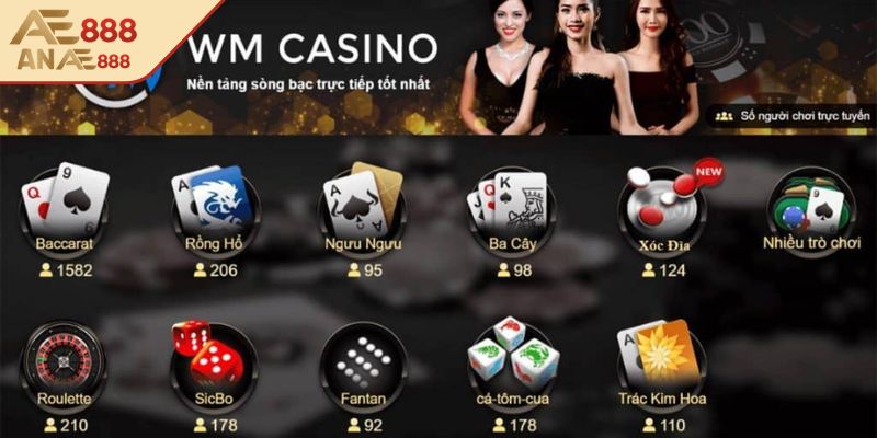 Sảnh game WM Casino chất lượng