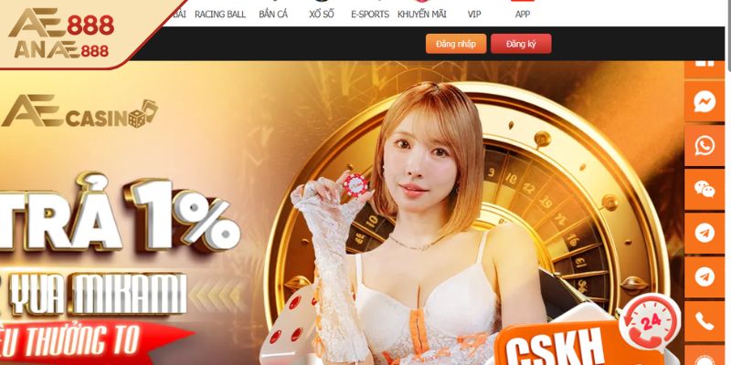 Hội viên Click mục đăng ký AE888