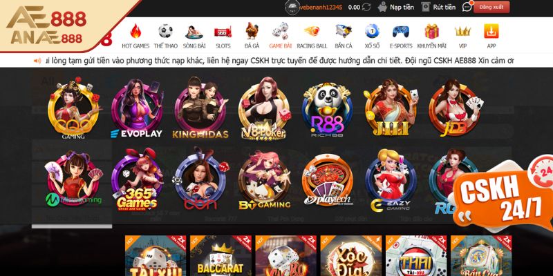 Tổng quan về game bài AE888